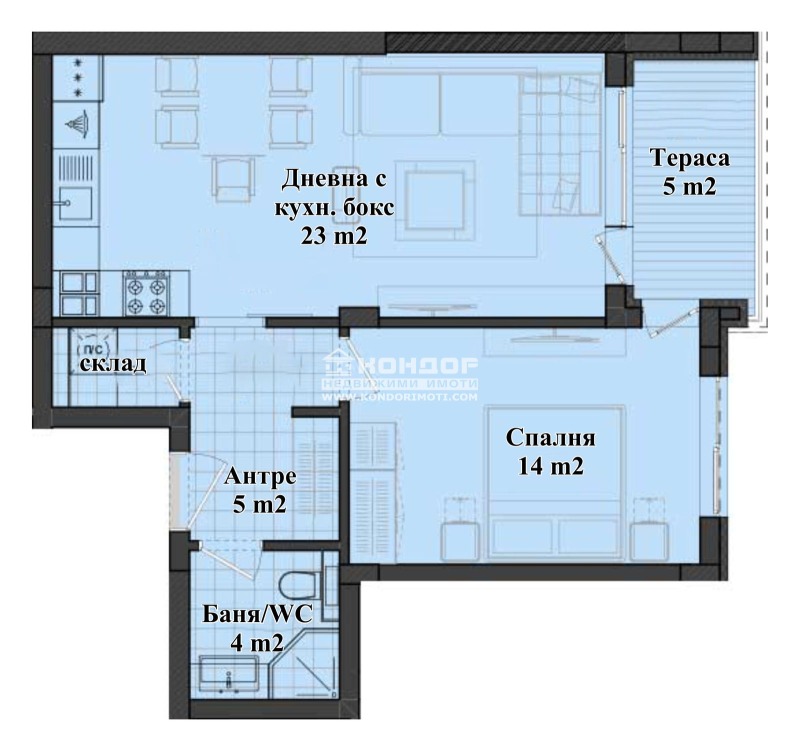 Te koop  1 slaapkamer Plovdiv , Karsjijaka , 72 m² | 36871094 - afbeelding [2]