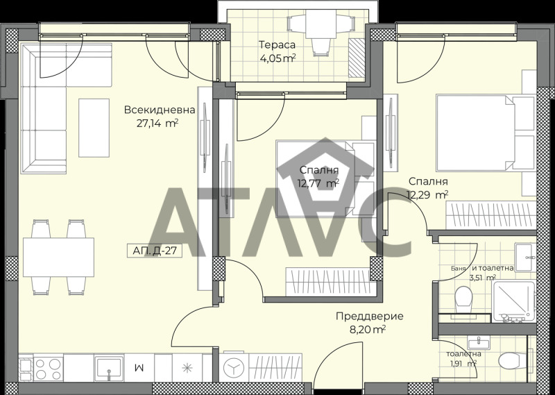 Продава  3-стаен град Пловдив , Остромила , 95 кв.м | 77077378