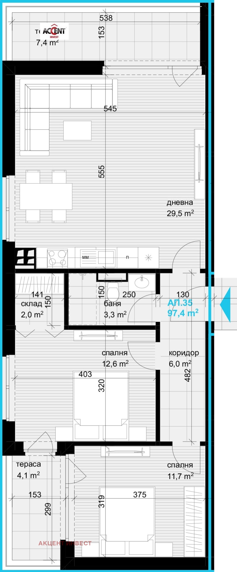 Продава  3-стаен град Варна , Аспарухово , 112 кв.м | 56923643 - изображение [2]