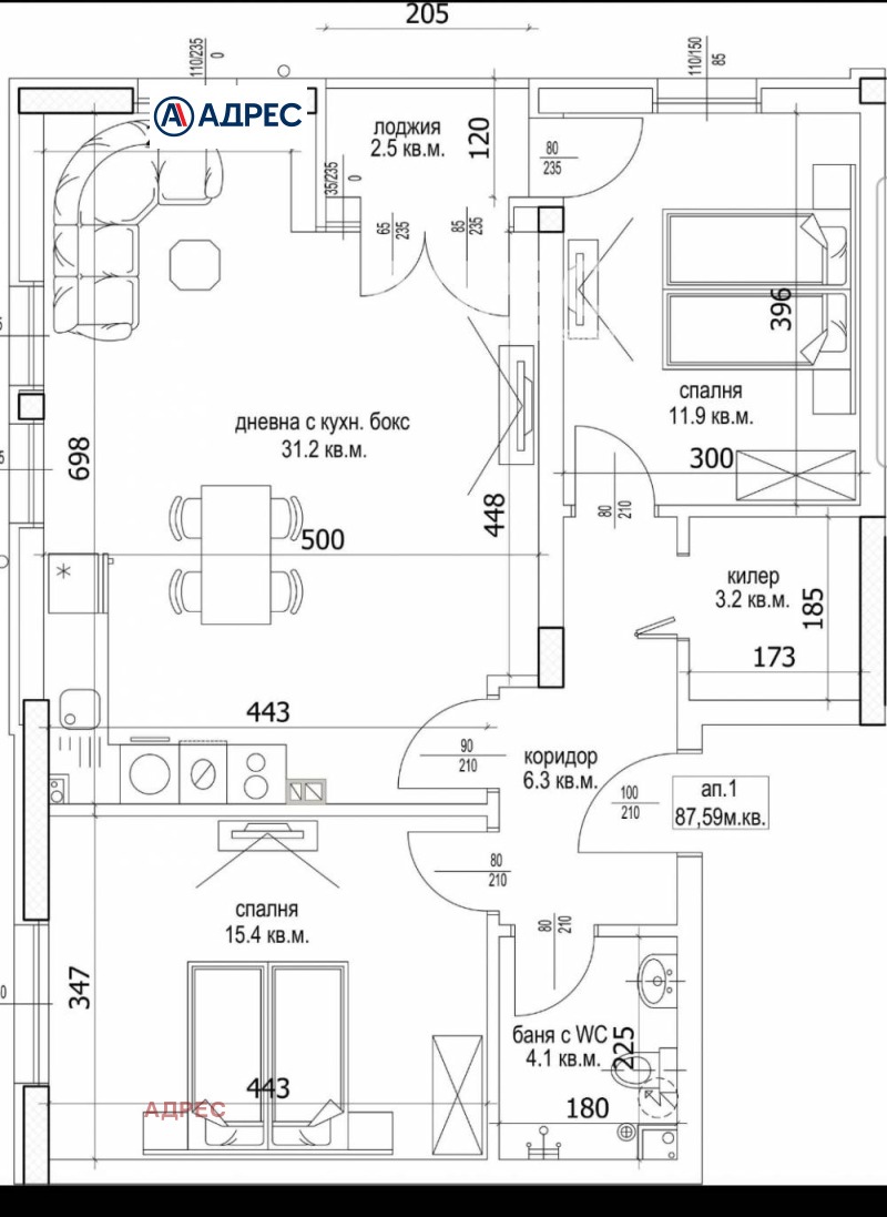 Продава 3-СТАЕН, гр. Варна, Цветен квартал, снимка 3 - Aпартаменти - 49553242