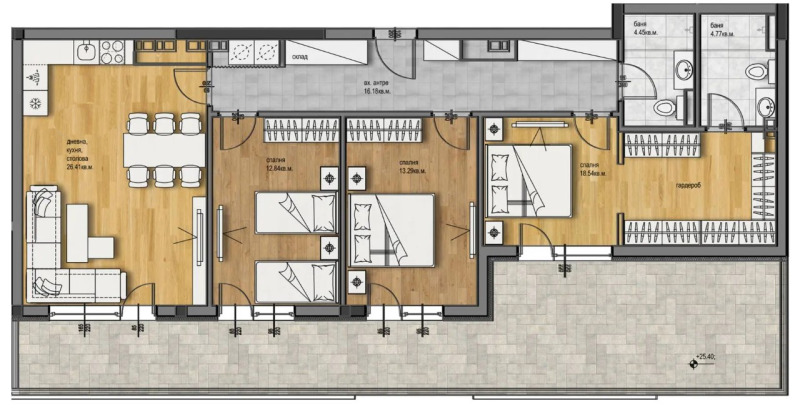 Продаја  3+ спаваћа соба Пловдив , Христо Смирненски , 174 м2 | 99986173 - слика [2]