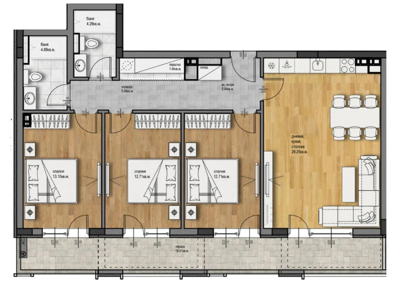 In vendita  3+ camere da letto Plovdiv , Hristo Smirnenski , 144 mq | 20771632