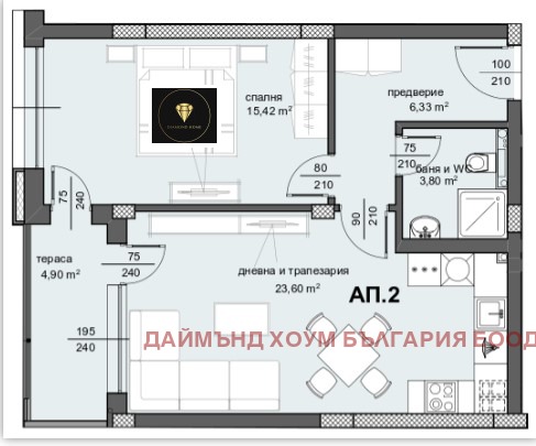 Продава 2-СТАЕН, гр. Пловдив, Център, снимка 2 - Aпартаменти - 48125849