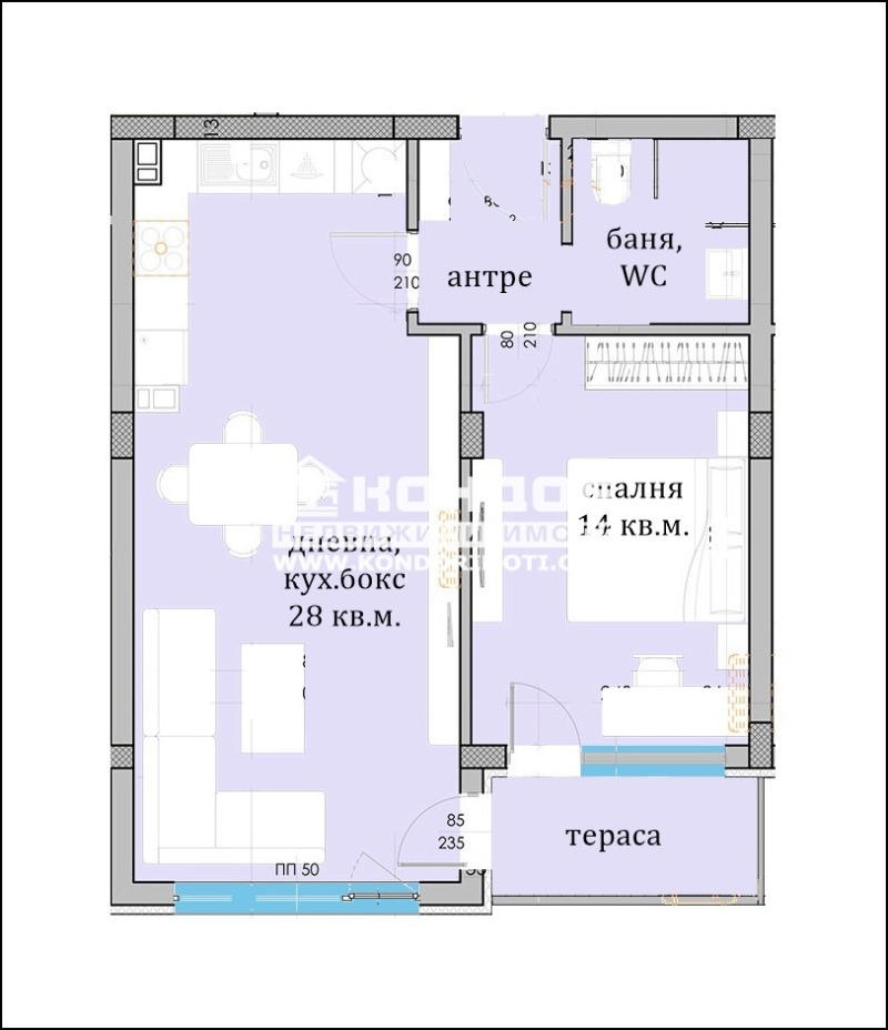 Продается  1 спальня Пловдив , Въстанически , 75 кв.м | 44280393 - изображение [2]