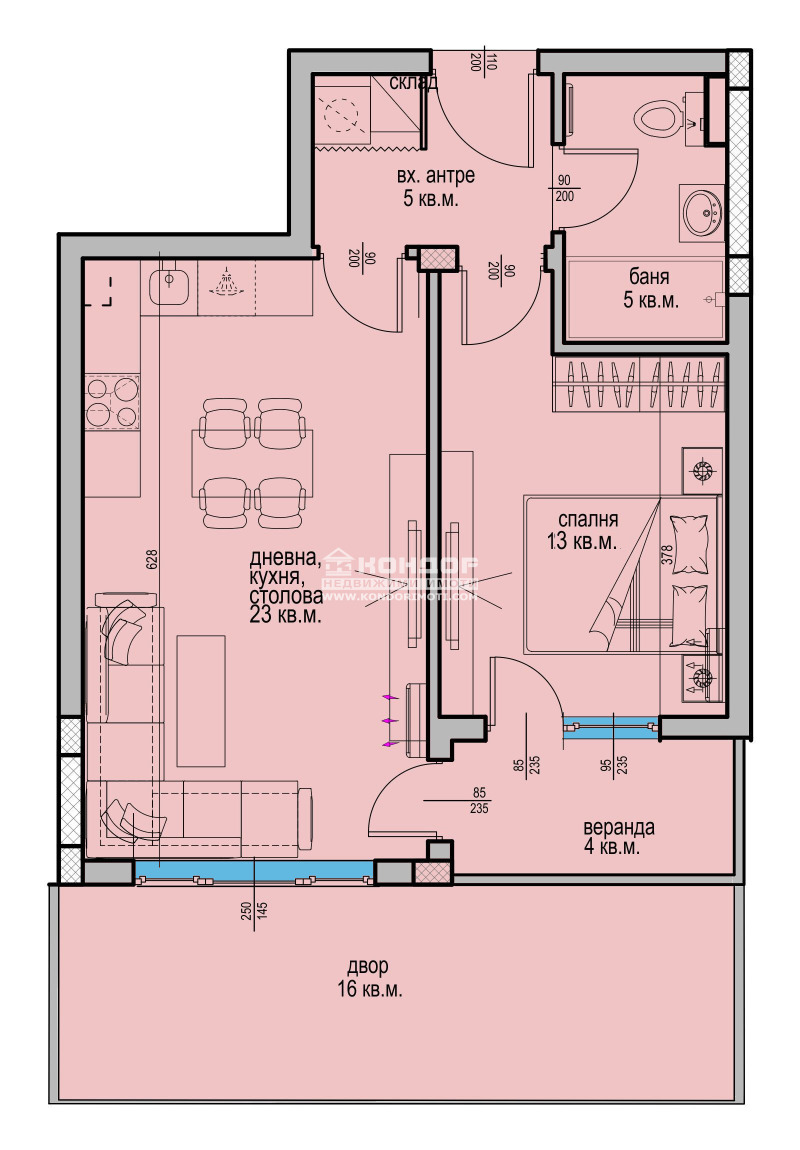 En venta  1 dormitorio Plovdiv , Vastanicheski , 84 metros cuadrados | 40870285 - imagen [3]