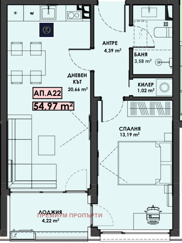 De vânzare  1 dormitor Plovdiv , Hristo Smirnensci , 68 mp | 74659011 - imagine [2]