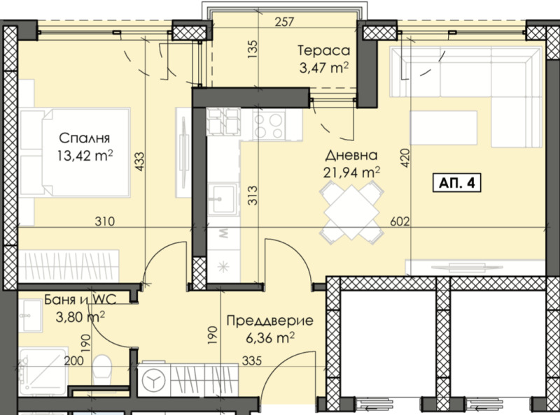 Till salu  1 sovrum Plovdiv , Trakija , 71 kvm | 76464761