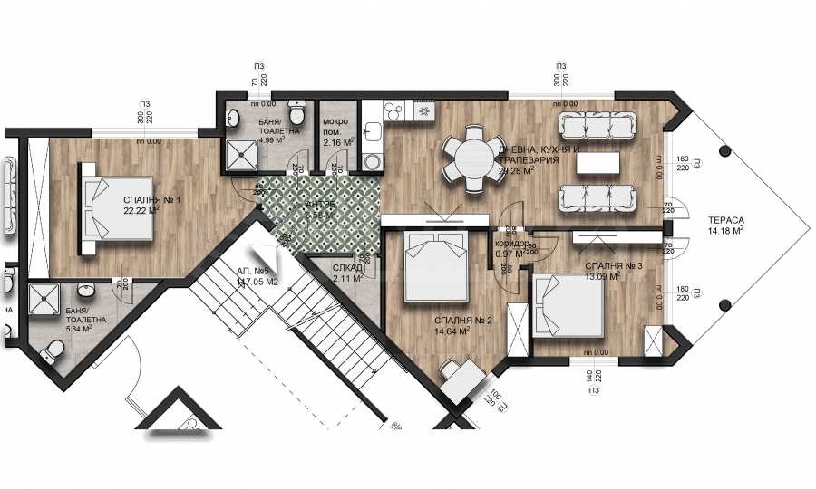 Продава 3-СТАЕН, гр. Велико Търново, Света гора, снимка 2 - Апартаменти - 54885360