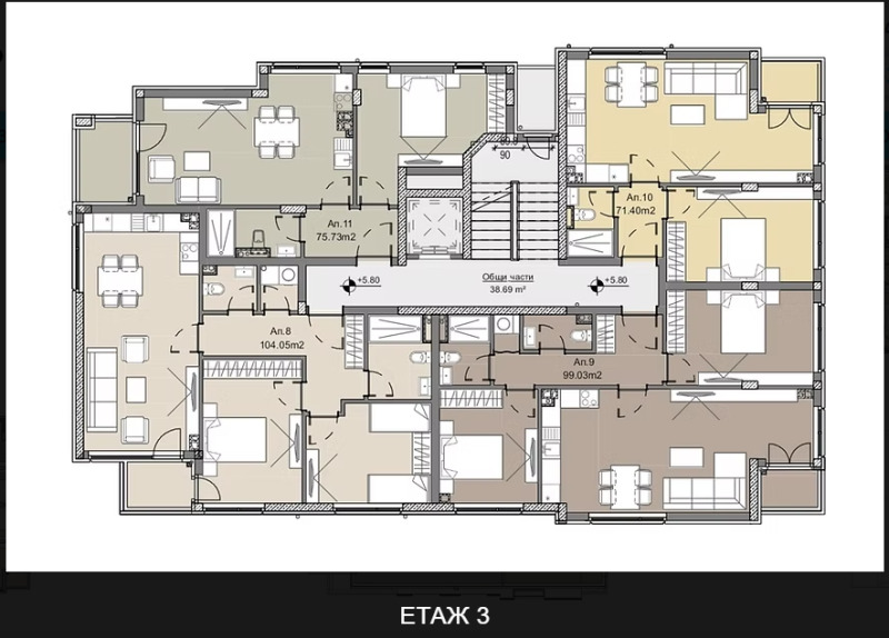 Продаја  1 спаваћа соба Софија , Левски , 75 м2 | 78203818 - слика [5]