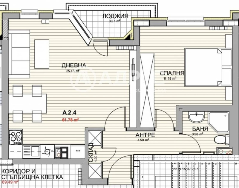 De vânzare  1 dormitor Sofia , Crasno selo , 74 mp | 28701479 - imagine [4]