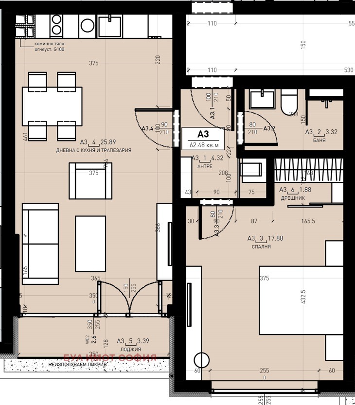 Na prodej  1 ložnice Sofia , Družba 1 , 76 m2 | 89564629 - obraz [4]
