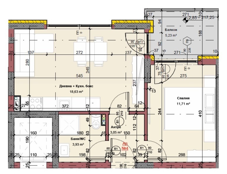 Продава 2-СТАЕН, гр. Варна, Виница, снимка 3 - Апартаменти - 53710187