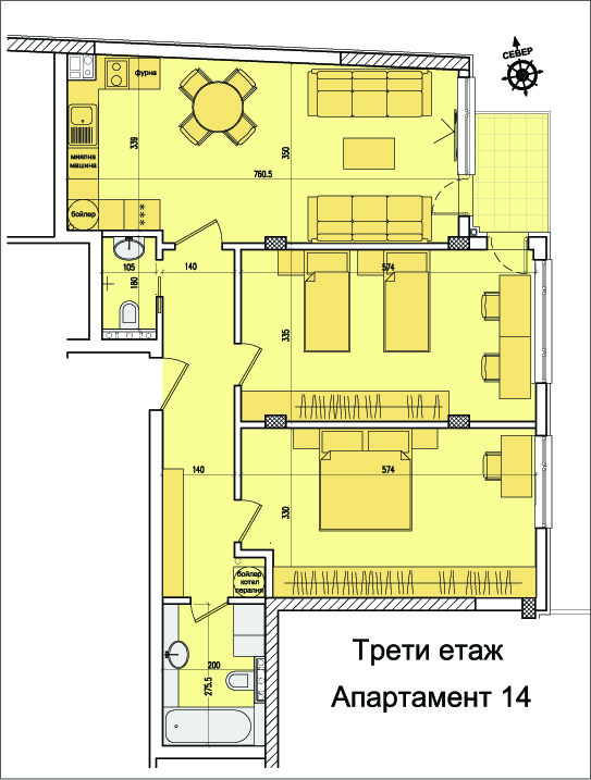 Продава 3-СТАЕН, гр. София, Кръстова вада, снимка 4 - Апартаменти - 54756530