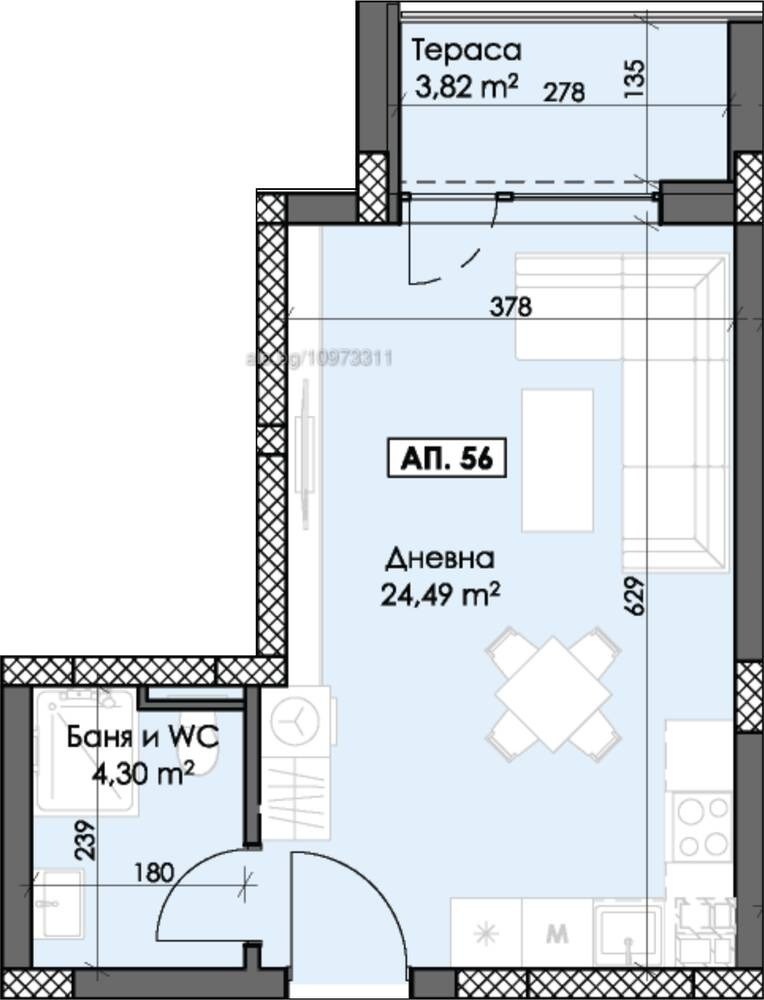 Продава 1-СТАЕН, гр. Пловдив, Тракия, снимка 2 - Апартаменти - 53854976