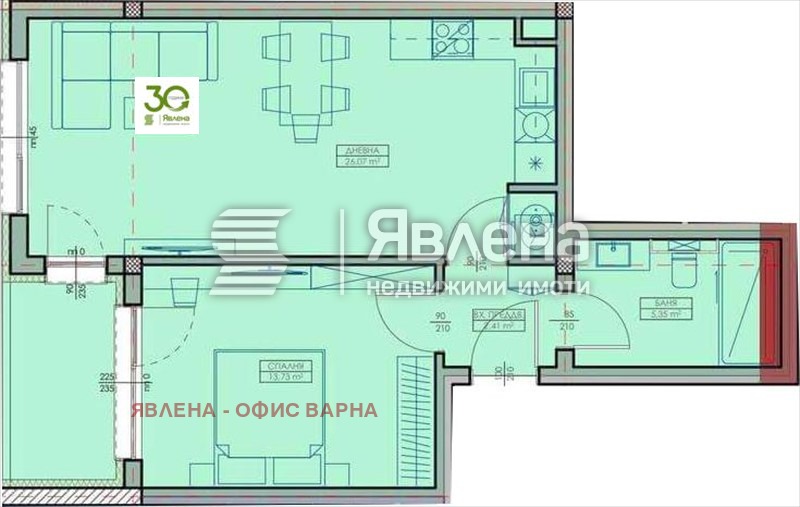 Продава 2-СТАЕН, гр. Варна, Кайсиева градина, снимка 2 - Апартаменти - 53688141