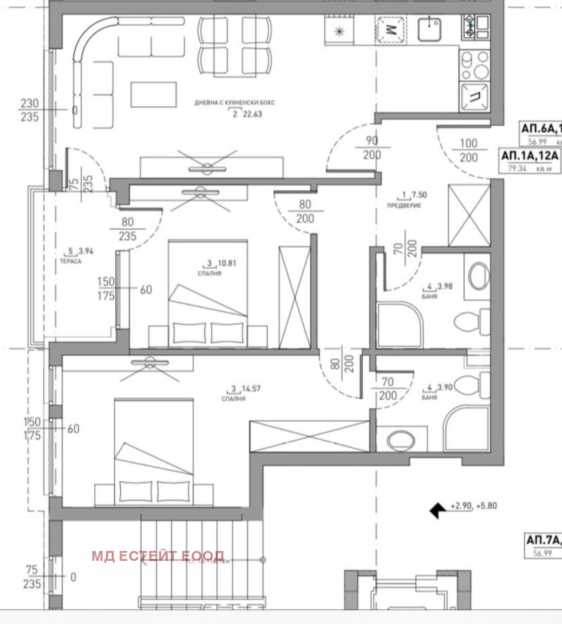 Продава  3-стаен град София , Малинова долина , 88 кв.м | 56326046 - изображение [4]