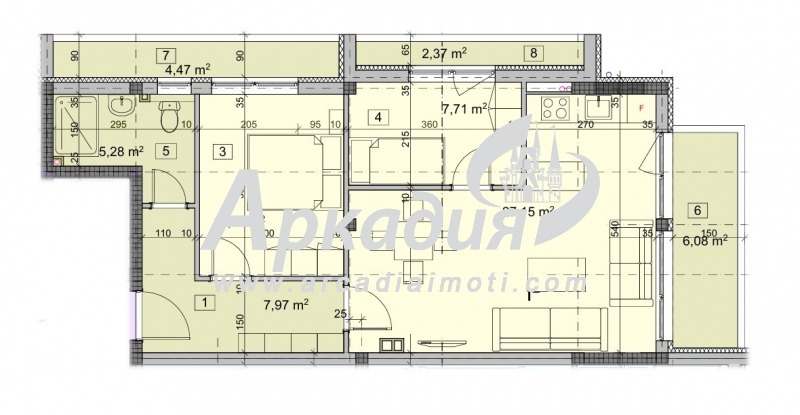 Продава 3-СТАЕН, гр. Пловдив, Коматево, снимка 3 - Aпартаменти - 46560434