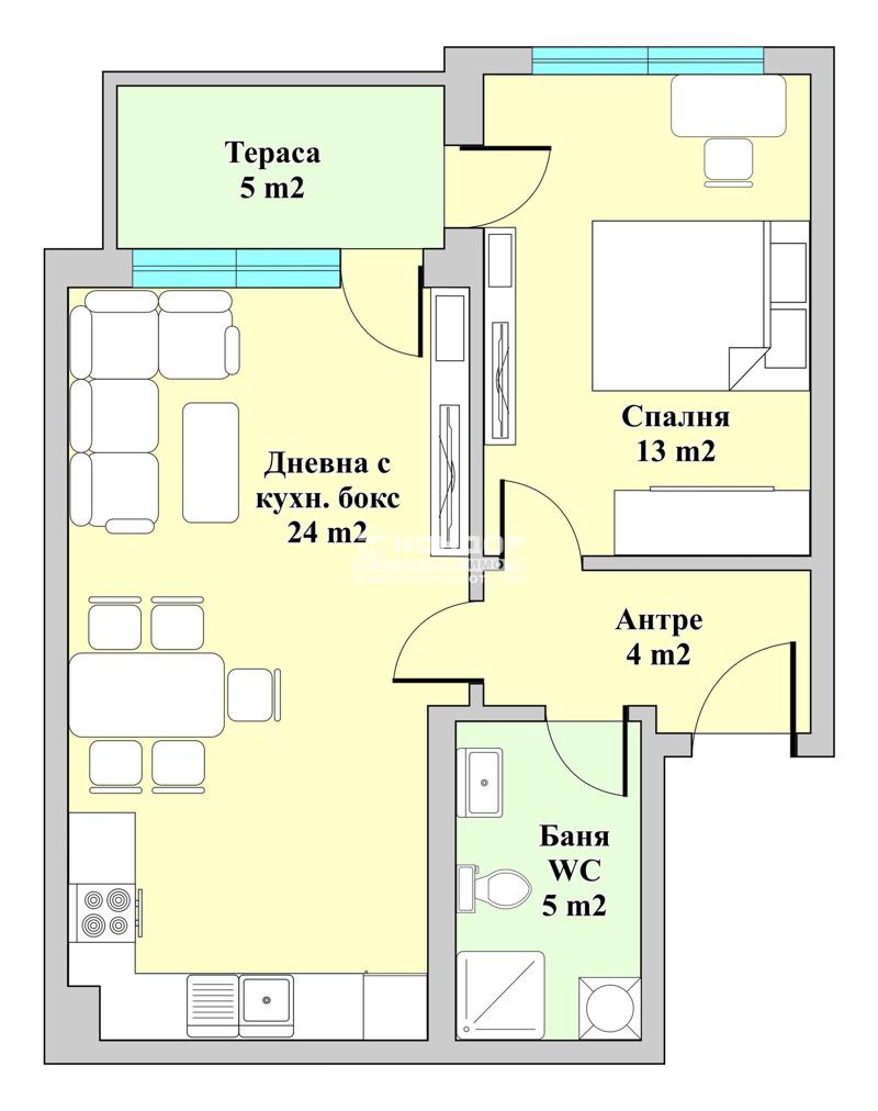 En venta  1 dormitorio Plovdiv , Vastanicheski , 72 metros cuadrados | 25037912 - imagen [2]