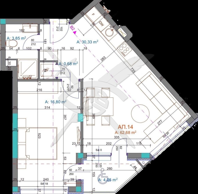 Продава 2-СТАЕН, град Бургас, Братя Миладинови • 114561 € / 224061.84 лв. • 55745315 1