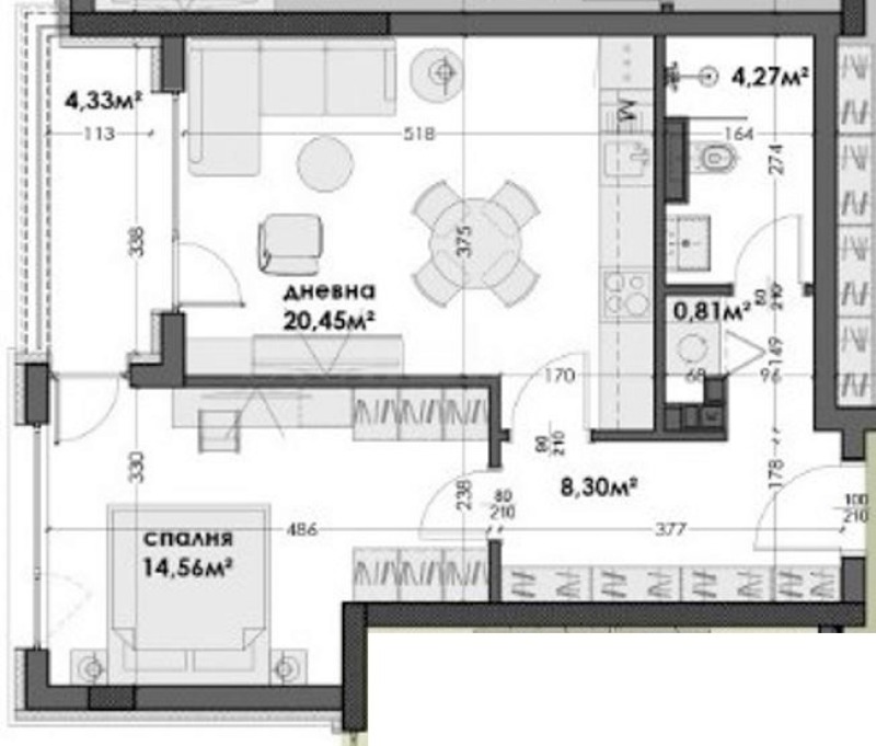Продава 2-СТАЕН, гр. Варна, Левски 1, снимка 4 - Апартаменти - 53379836