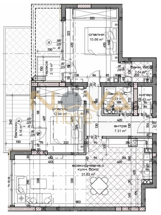 Myytävänä  2 makuuhuonetta Varna , Mladost 1 , 89 neliömetriä | 46006418 - kuva [15]