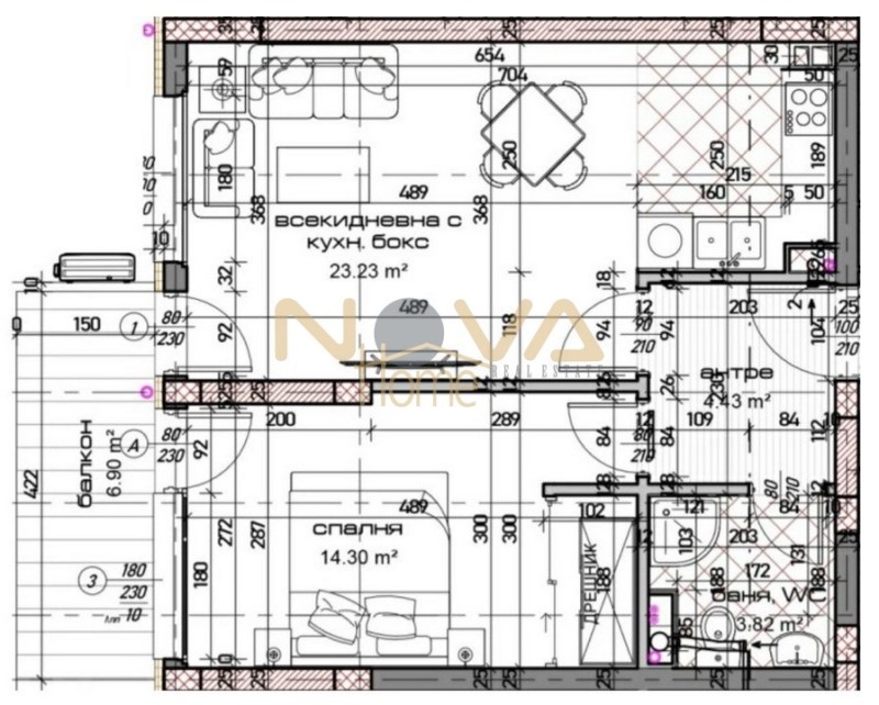 Myytävänä  2 makuuhuonetta Varna , Mladost 1 , 89 neliömetriä | 46006418 - kuva [13]