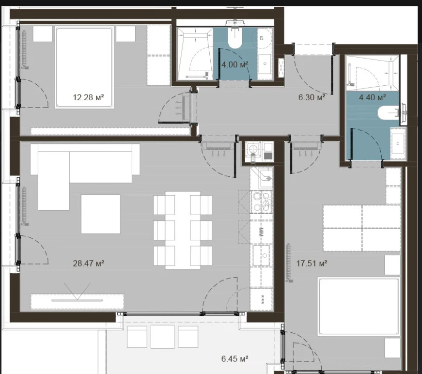 Продава 3-СТАЕН, гр. София, Малинова долина, снимка 4 - Апартаменти - 54120084