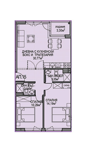 Продава 3-СТАЕН, гр. София, Обеля 2, снимка 3