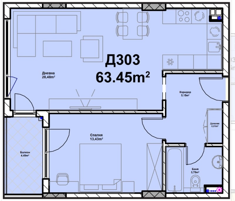 Satılık  1 yatak odası Sofia , Poligona , 75 metrekare | 46983291 - görüntü [3]