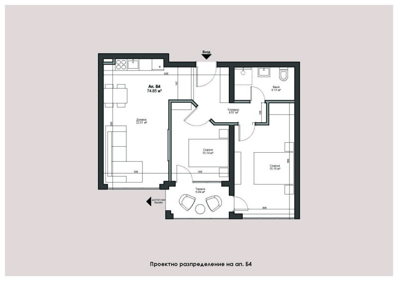 Till salu  2 sovrum Varna , k.k. Tjaika , 85 kvm | 62390087 - bild [3]