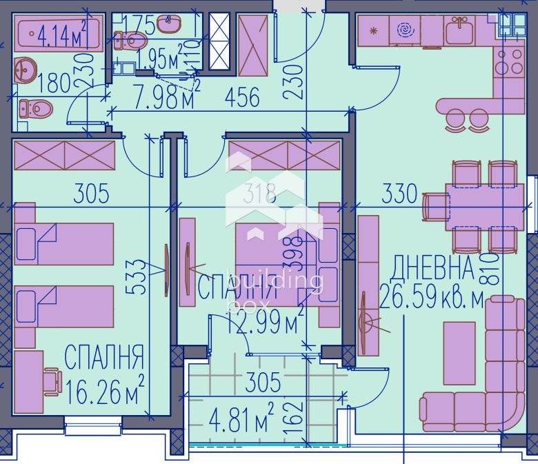 Продава 3-СТАЕН, гр. Пловдив, Тракия, снимка 2 - Апартаменти - 55707504