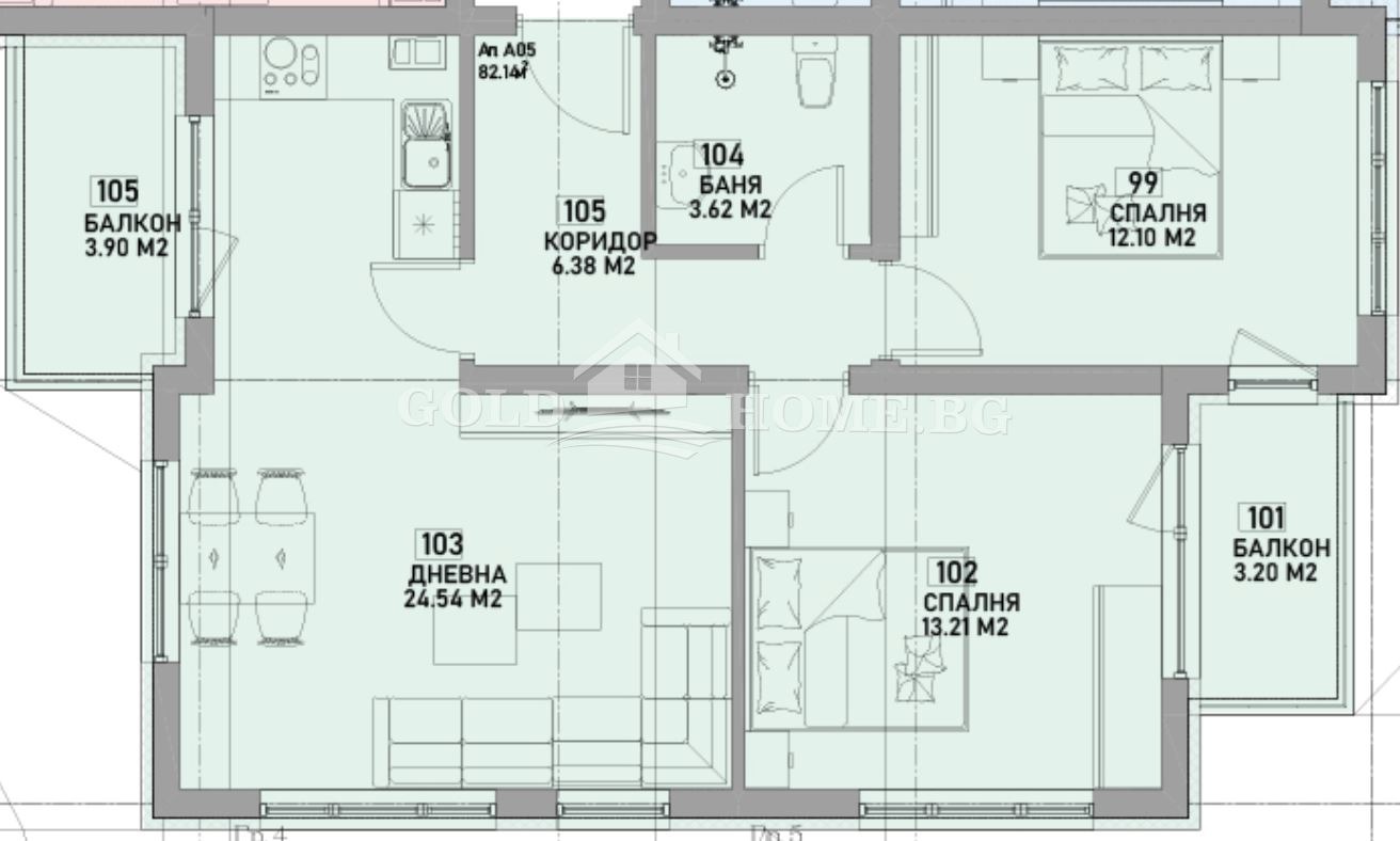 Продава 3-СТАЕН, гр. Пловдив, Беломорски, снимка 2 - Апартаменти - 53800132