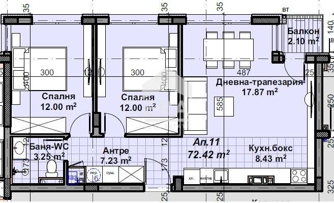 Till salu  2 sovrum Sofia , m-t Gardova glava , 82 kvm | 69591978 - bild [3]