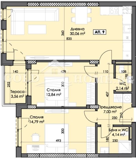 Продава 3-СТАЕН, гр. Пловдив, Тракия, снимка 5 - Апартаменти - 54602020