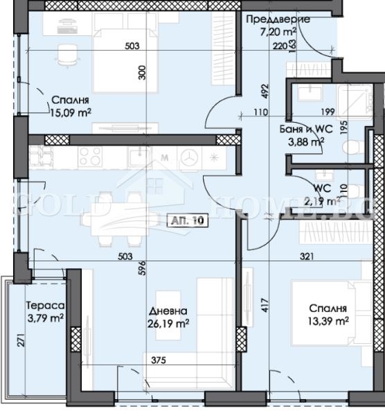 Продава 3-СТАЕН, гр. Пловдив, Тракия, снимка 3 - Апартаменти - 54602020