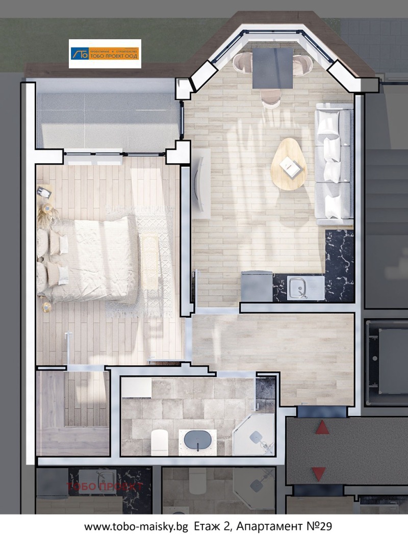 Продава 2-СТАЕН в град София, Люлин 10 - 72 кв.м / 125 031 € » 244 539.38 лв., ТОБО ПРОЕКТ