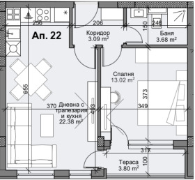 1 chambre Karchiyaka, Plovdiv 1