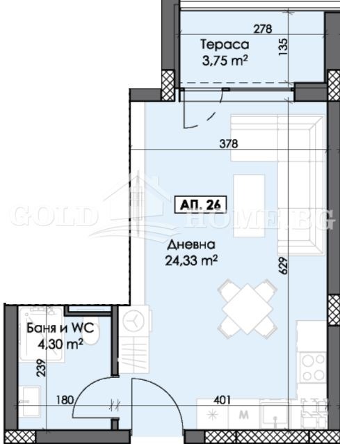 Til salg  Studie Plovdiv , Trakiya , 46 kvm | 47555274 - billede [2]