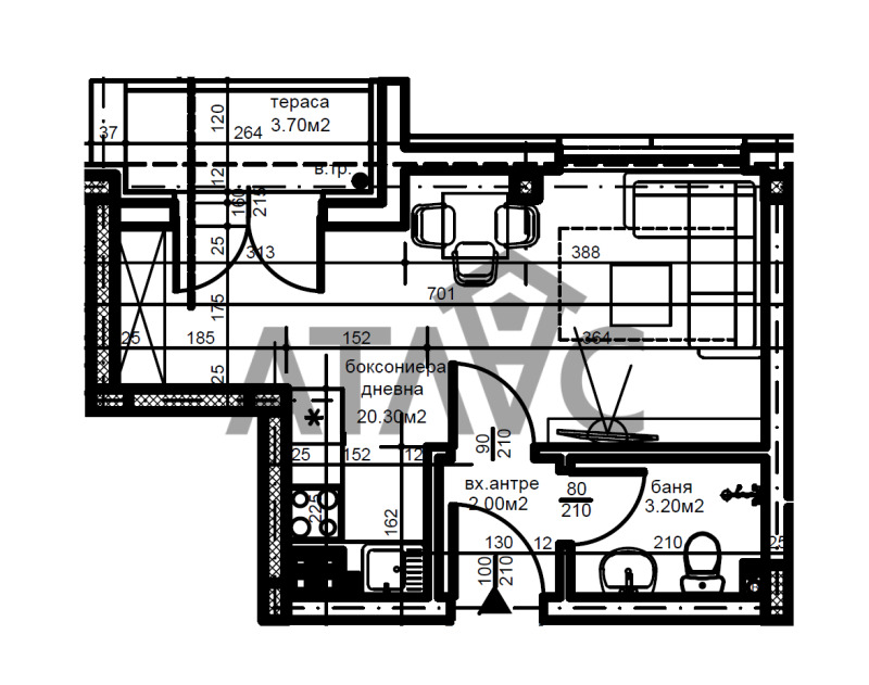 Продава 1-СТАЕН, гр. Пловдив, Христо Смирненски, снимка 2 - Aпартаменти - 49546087