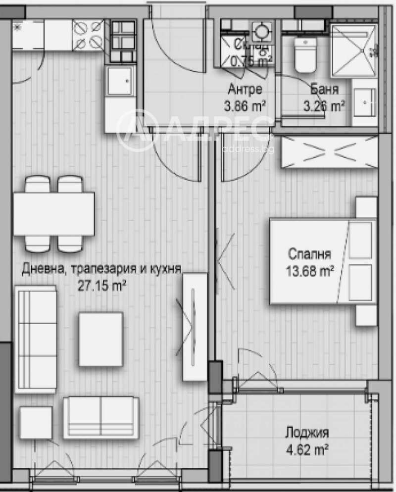Продаја  1 спаваћа соба Софија , Хладилника , 76 м2 | 39171994