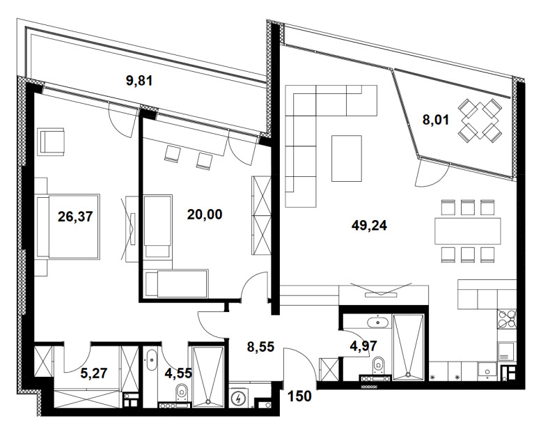 Продава 3-СТАЕН, гр. София, в.з.Малинова долина, снимка 6 - Aпартаменти - 46159399