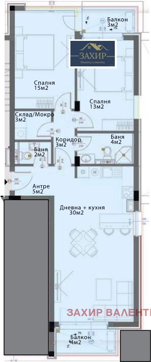 Til salg  2 soveværelser Sofia , Moderno predgradie , 118 kvm | 42303266 - billede [2]