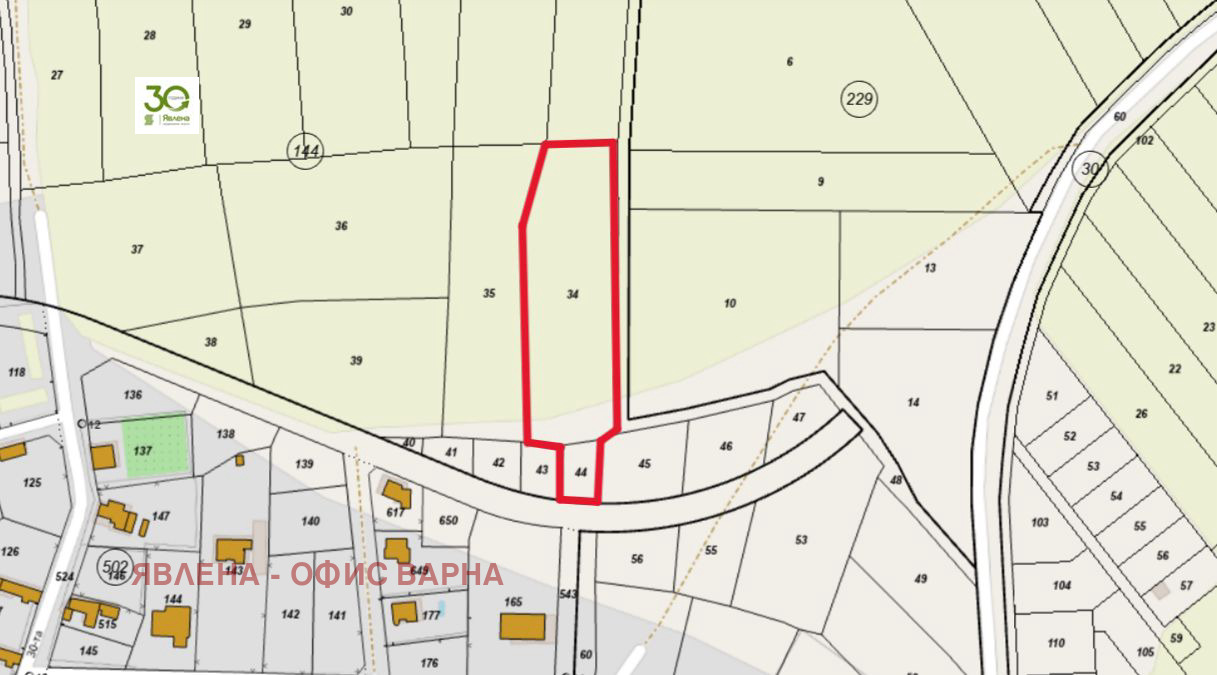 Продава ПАРЦЕЛ, с. Осеново, област Варна, снимка 3 - Парцели - 56017965