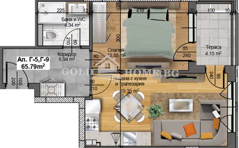 Продава  2-стаен град Пловдив , Христо Смирненски , 58 кв.м | 48012616 - изображение [6]
