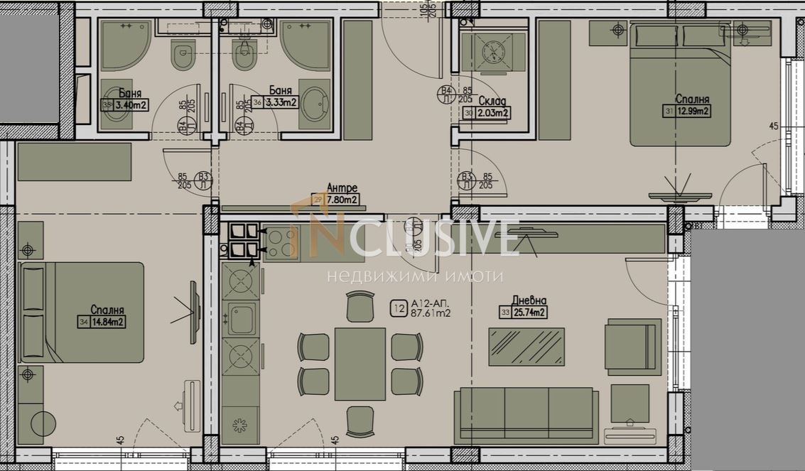 Продава 3-СТАЕН, гр. София, Малинова долина, снимка 2 - Апартаменти - 53634333