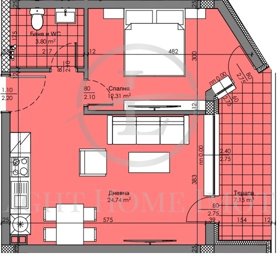 Na prodej  1 ložnice Plovdiv , Christo Smirnenski , 70 m2 | 44258725 - obraz [5]