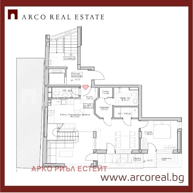 Продава МЕЗОНЕТ, гр. София, Лозенец, снимка 5 - Апартаменти - 56708508