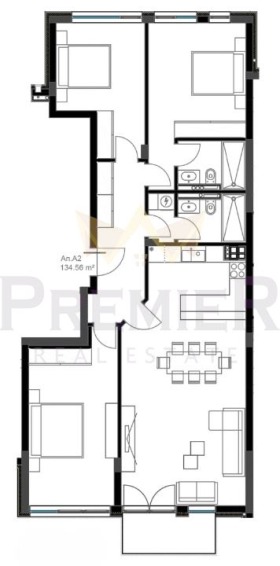 Продава 4-стаен град Варна Бриз - [1] 