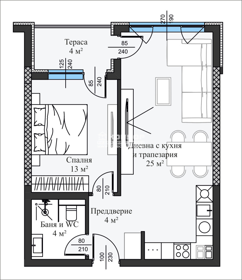 Te koop  1 slaapkamer Plovdiv , Christo Smirnenski , 68 m² | 86662835 - afbeelding [2]