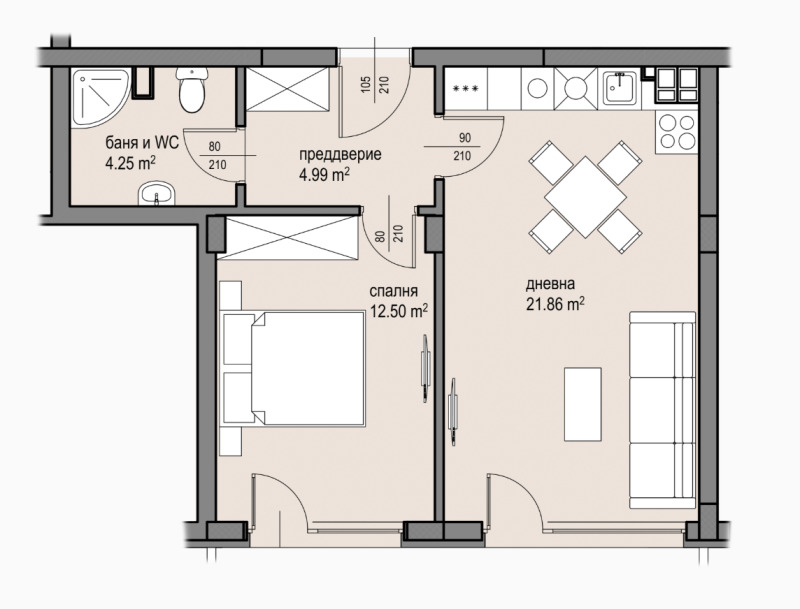 Продава  2-стаен град София , Малинова долина , 67 кв.м | 71368229 - изображение [7]